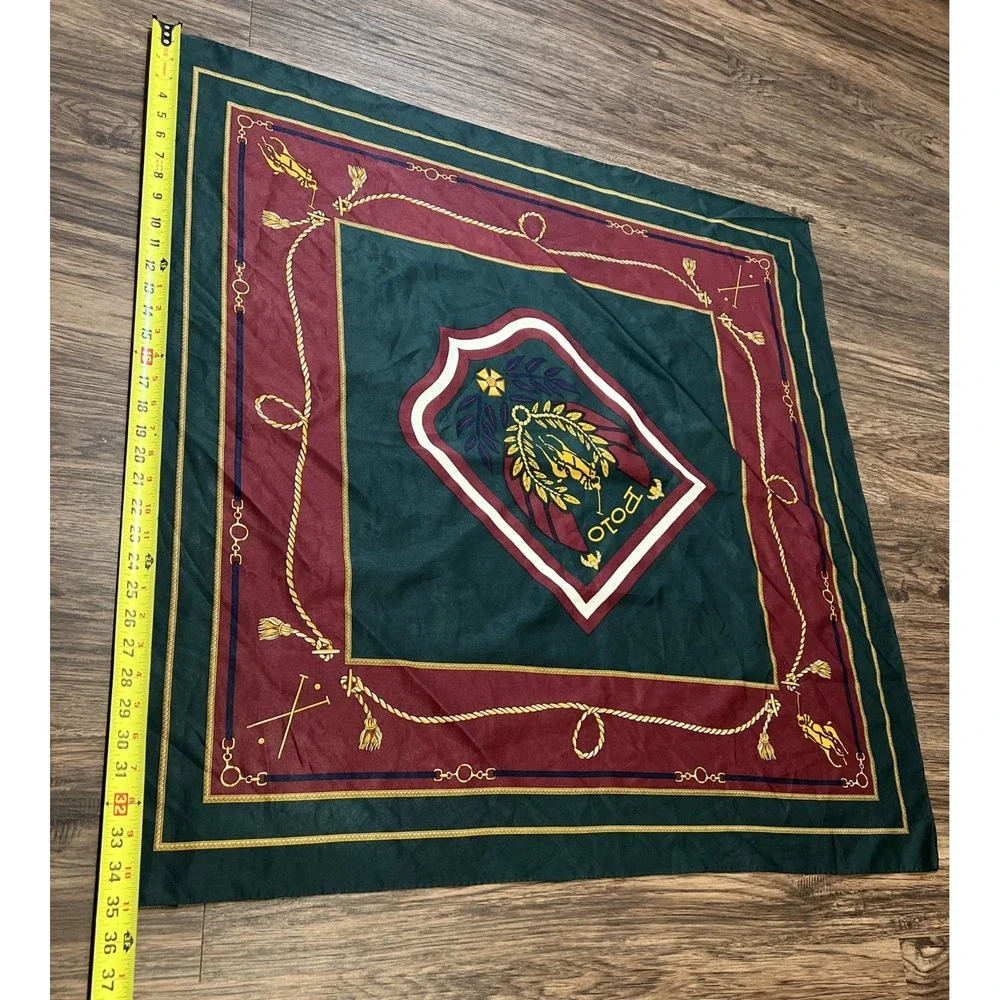 Vintage 80's Polo Ralph Lauren Uni Crest Pony Scarf 